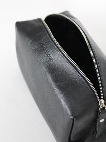 Vesuvius Cosmetic Bag – Handmade Italian Leather & Cotton by Lava flow at www.brixbailey.com