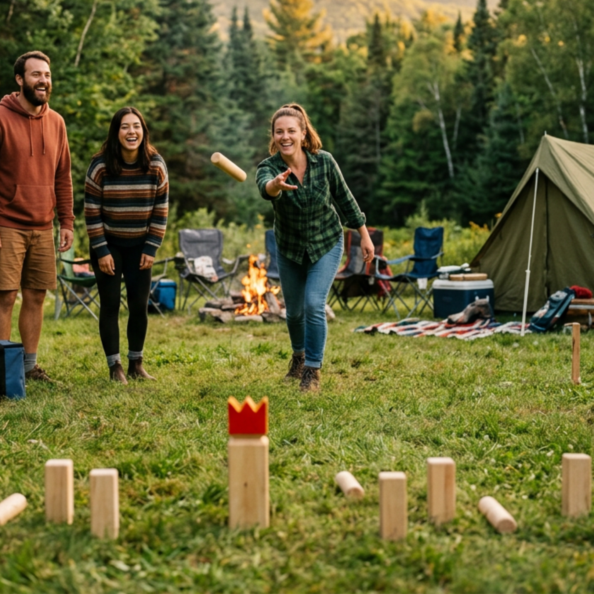 Scandinavian Chess Kubb Game - For Indoor & Outdoor Play