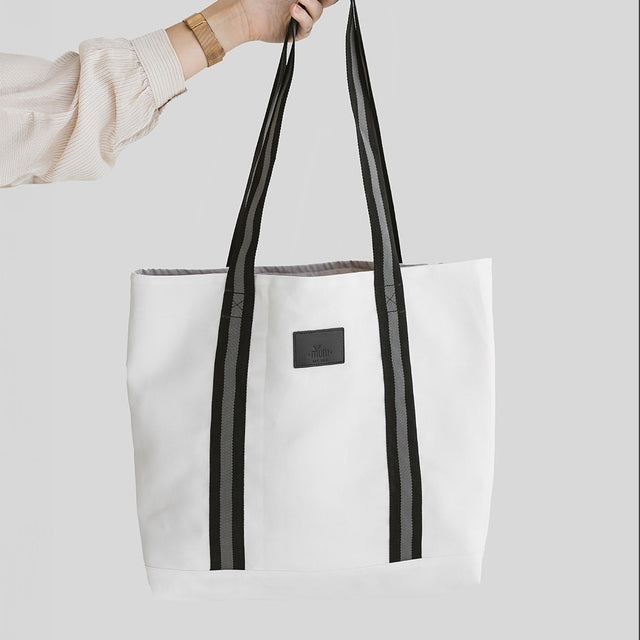 Stylish Summer Denim Tote – Durable & Handmade in Lithuania by Muni at www.brixbailey.com