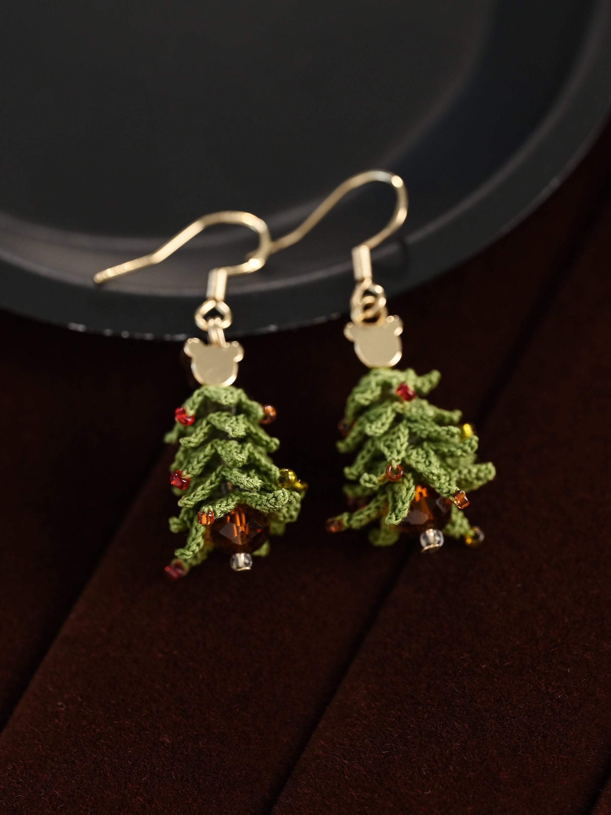 Christmas Theme Earring Danglers Micro-Crochet