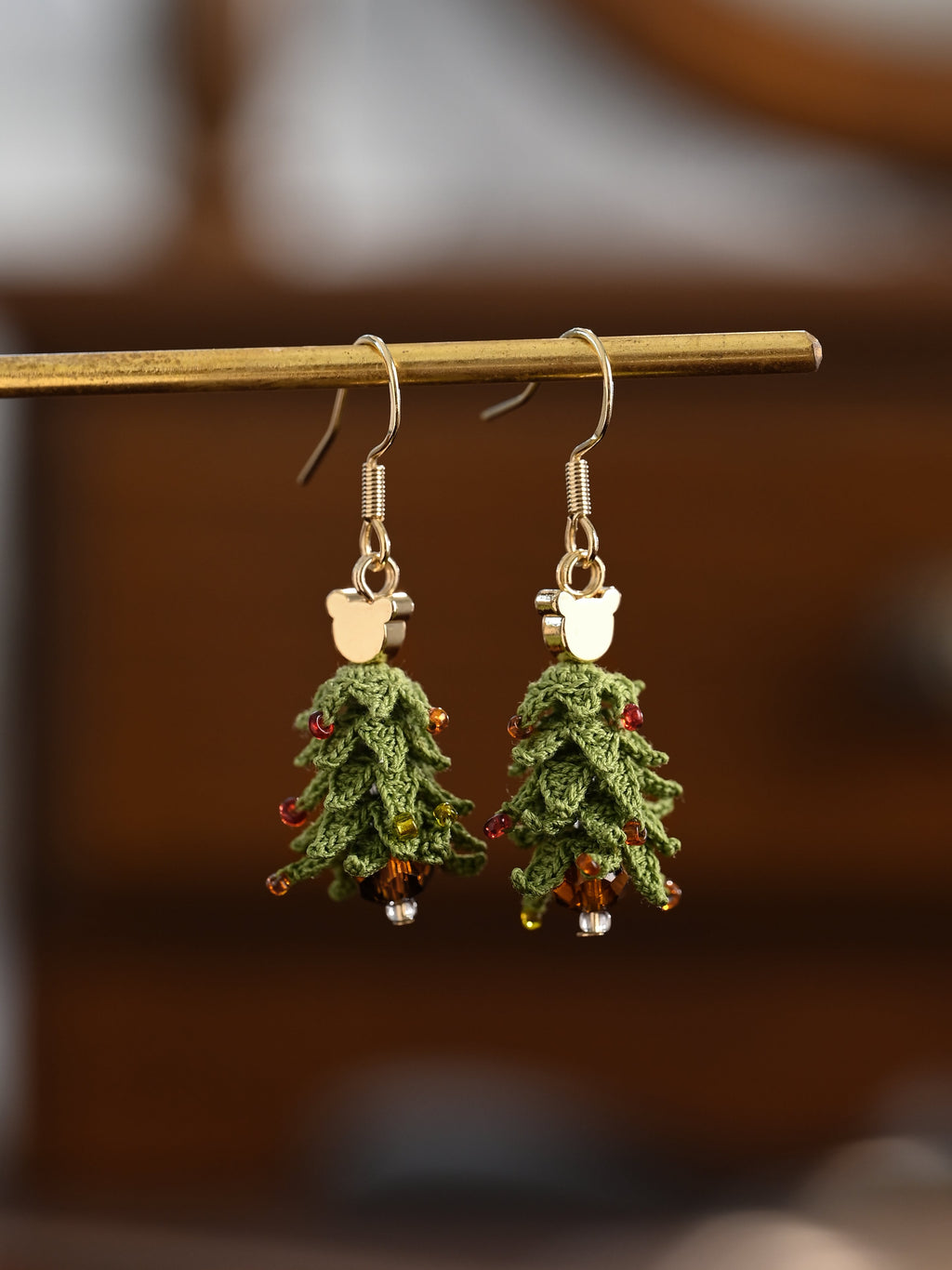 Christmas Theme Earring Danglers Micro-Crochet