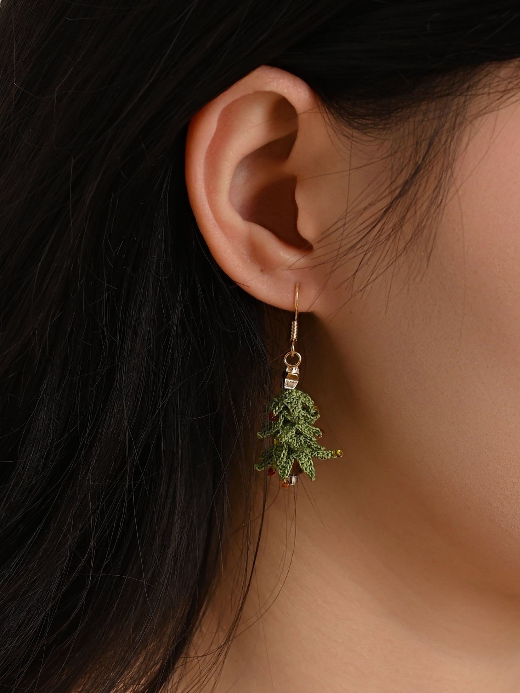 Christmas Theme Earring Danglers Micro-Crochet