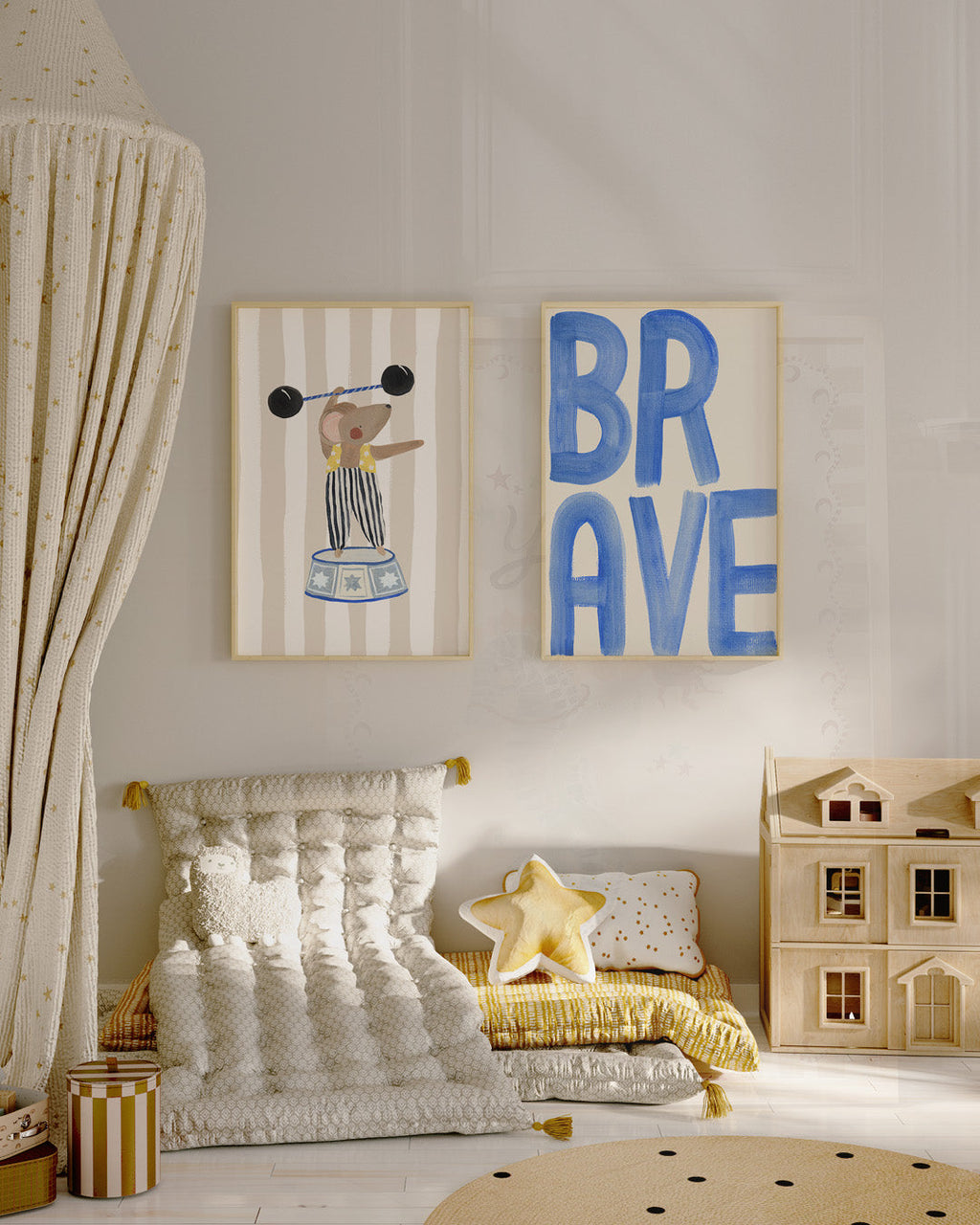 Brave Word Art Print