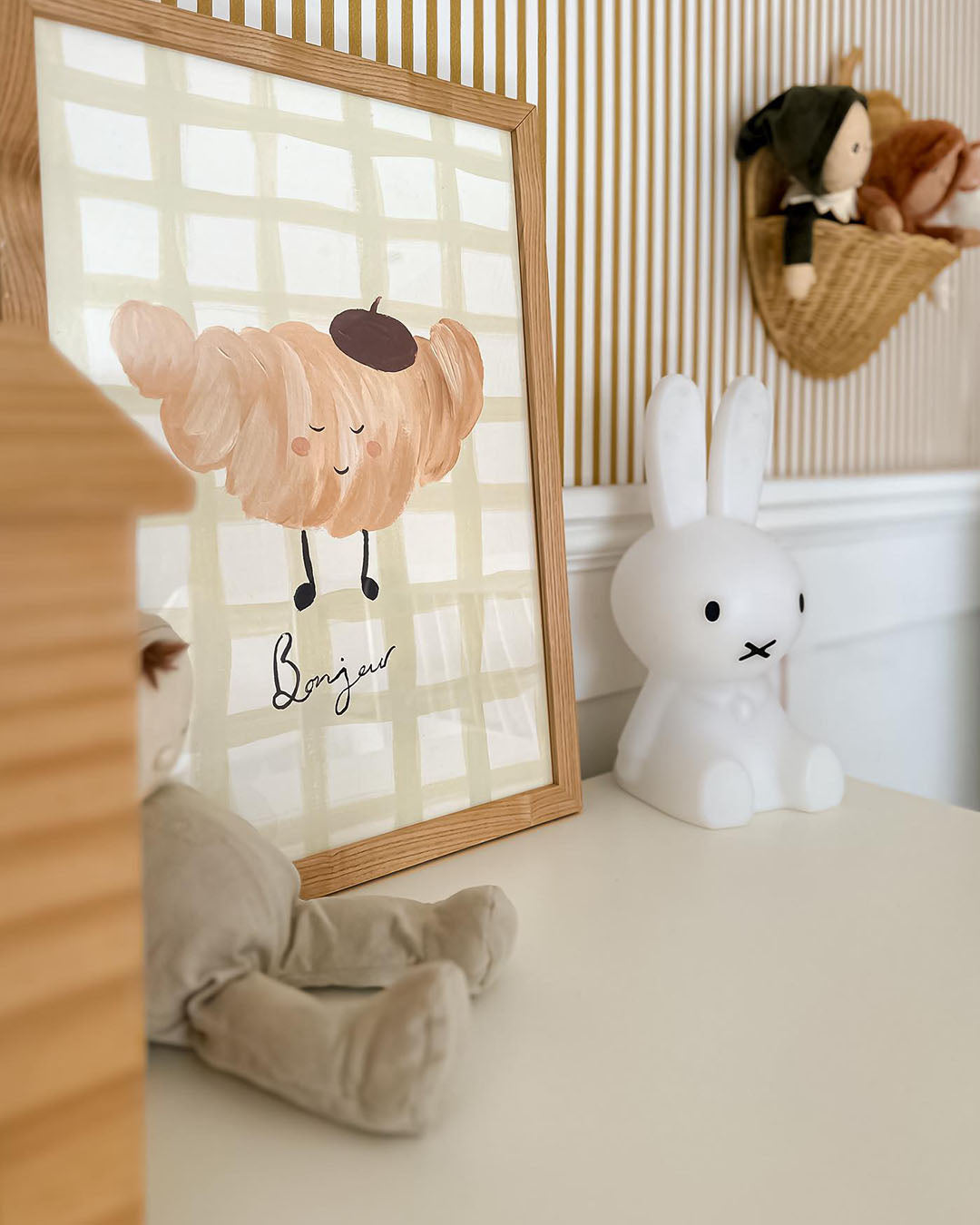 Hand Painted Croissant Food Art Print