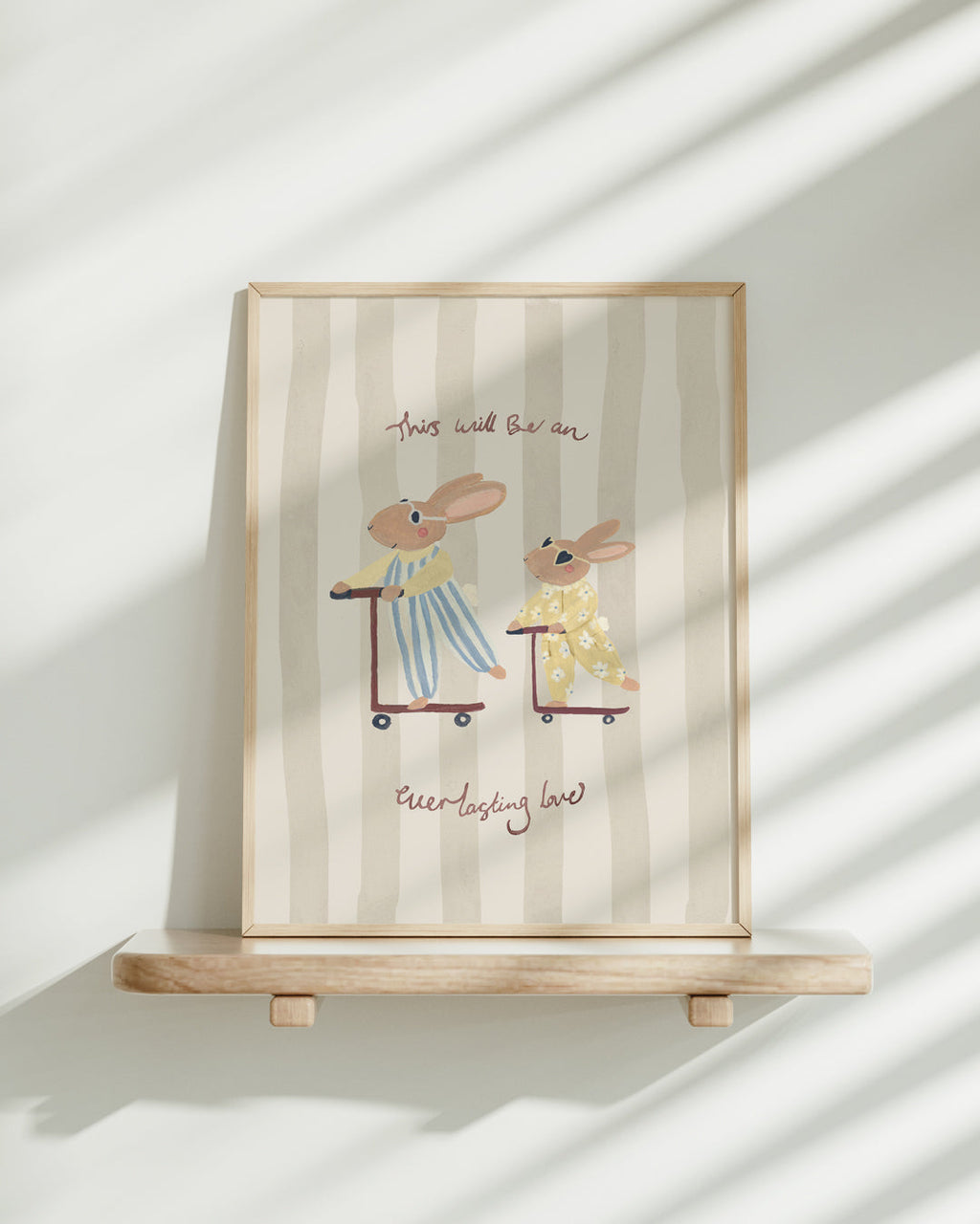 Big Brother Rabbit Art Print Scooter Adventure