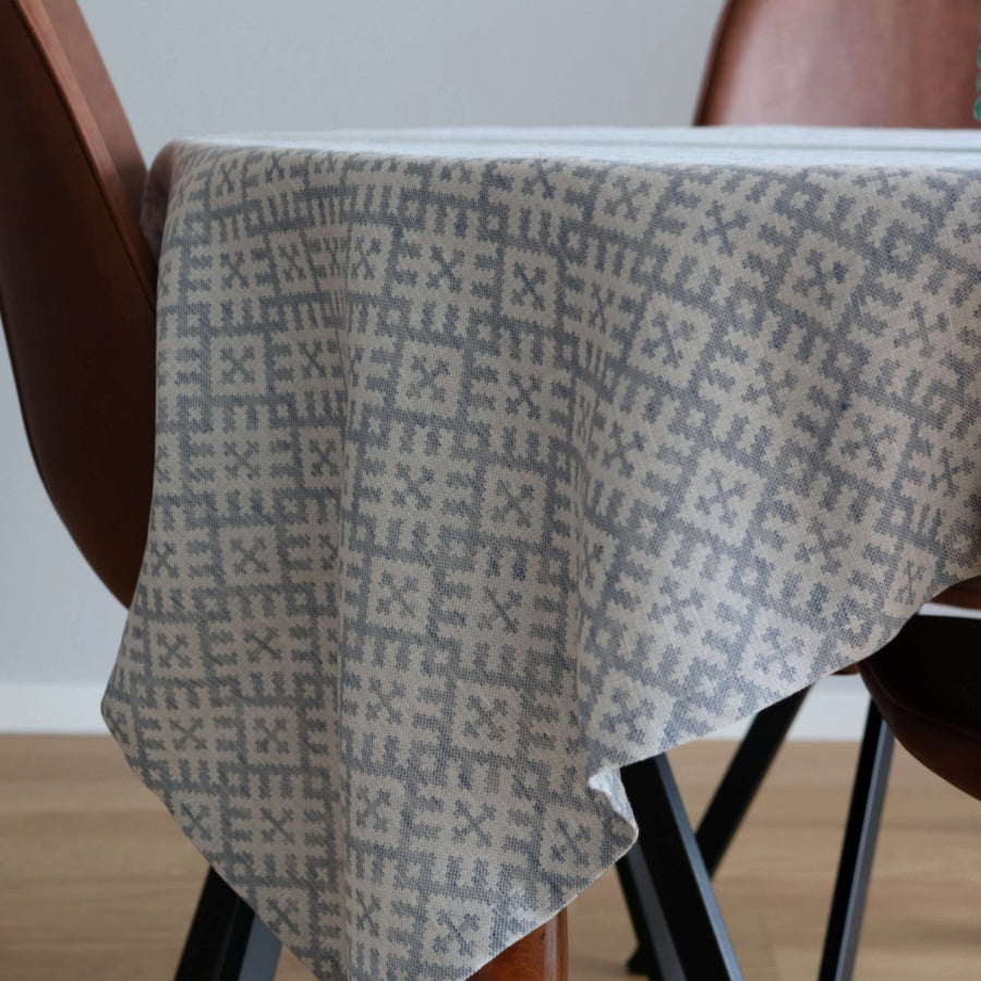 Setumaa Inspired Tablecloth – Elegant Linen & Cotton Blend by LOKO at www.brixbailey.com