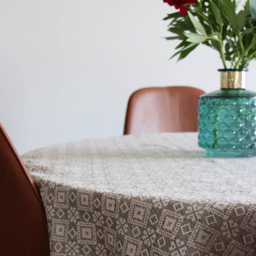 Kodavere-Inspired Tablecloth – Elegant & Durable Linen Blend by LOKO at www.brixbailey.com