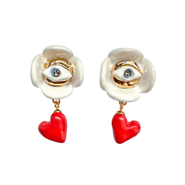 Eye of Protection Earrings – Handmade with 24K Gold & Swarovski by SCULP at www.brixbailey.com