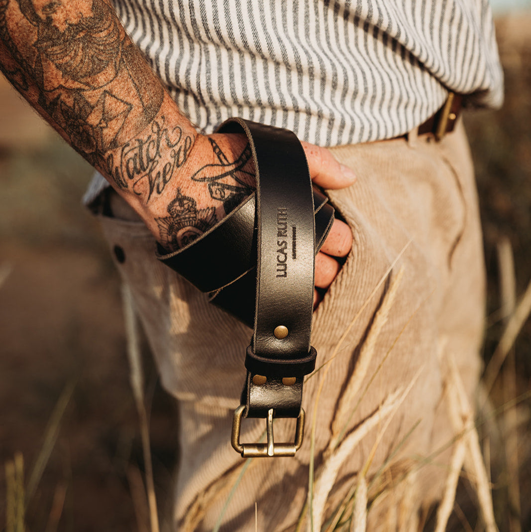 Leather Belt in Full Grain Vegetable Tanned