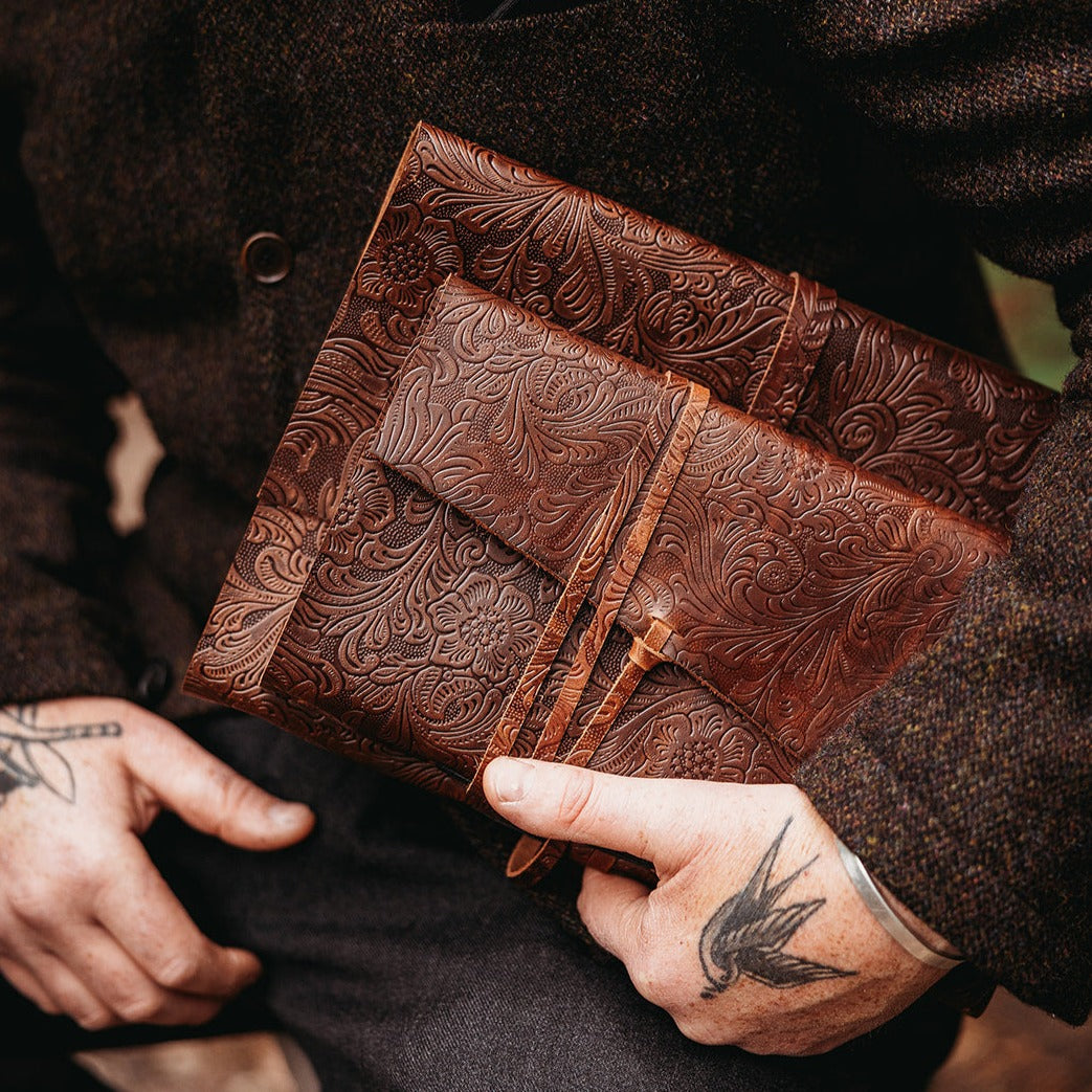 Walnut Botanical Leather Journal