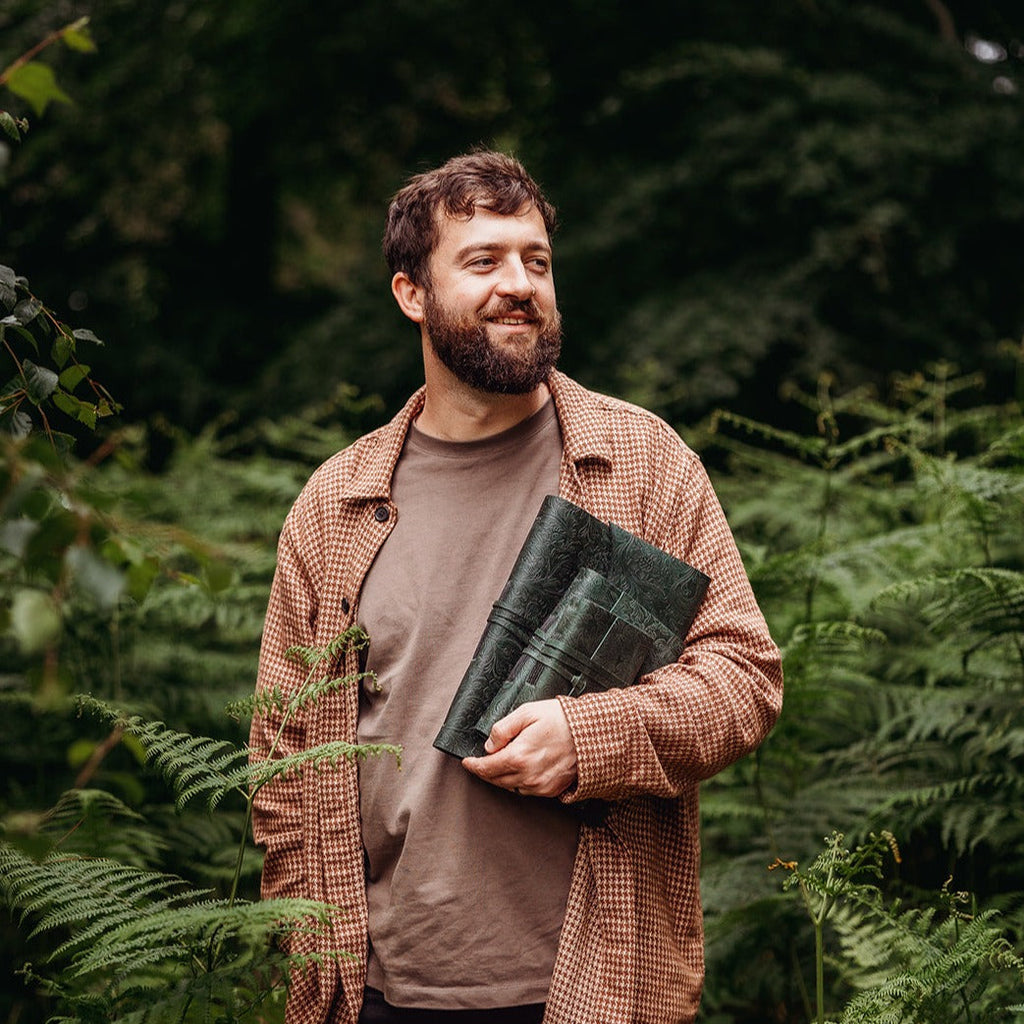 Evergreen Botanical Leather Journal