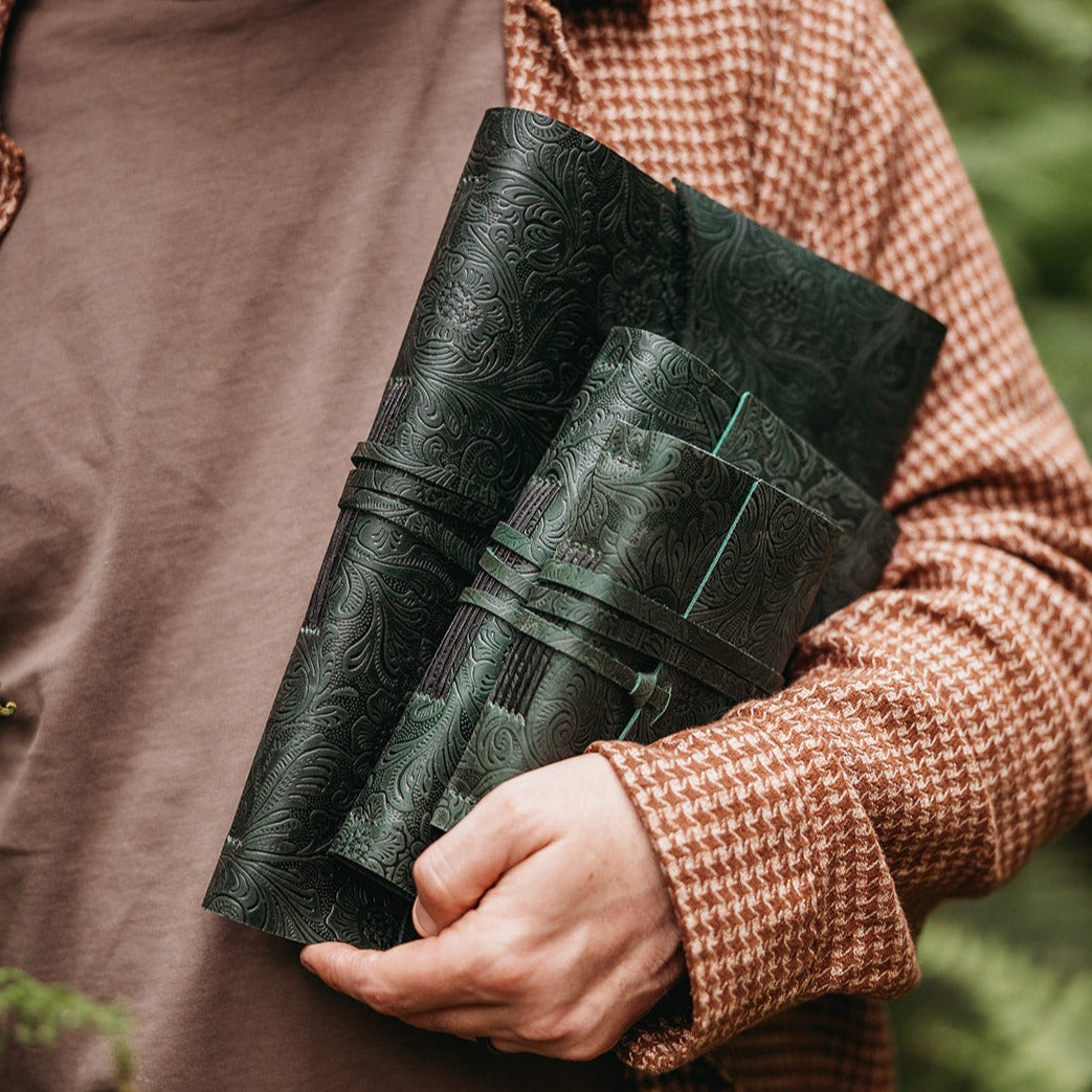 Evergreen Botanical Leather Journal