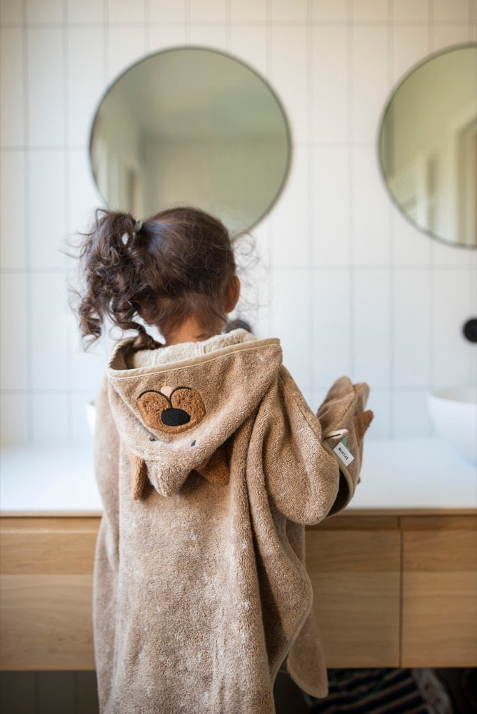 Organic Cotton Animal Hooded Poncho for Kids – Cozy & Playful by Trixie Baby at brixbailey.com