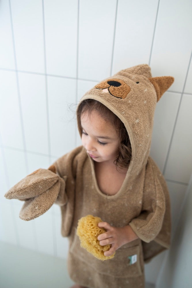 Organic Cotton Animal Hooded Poncho for Kids – Cozy & Fun by Trixie Baby at brixbailey.com