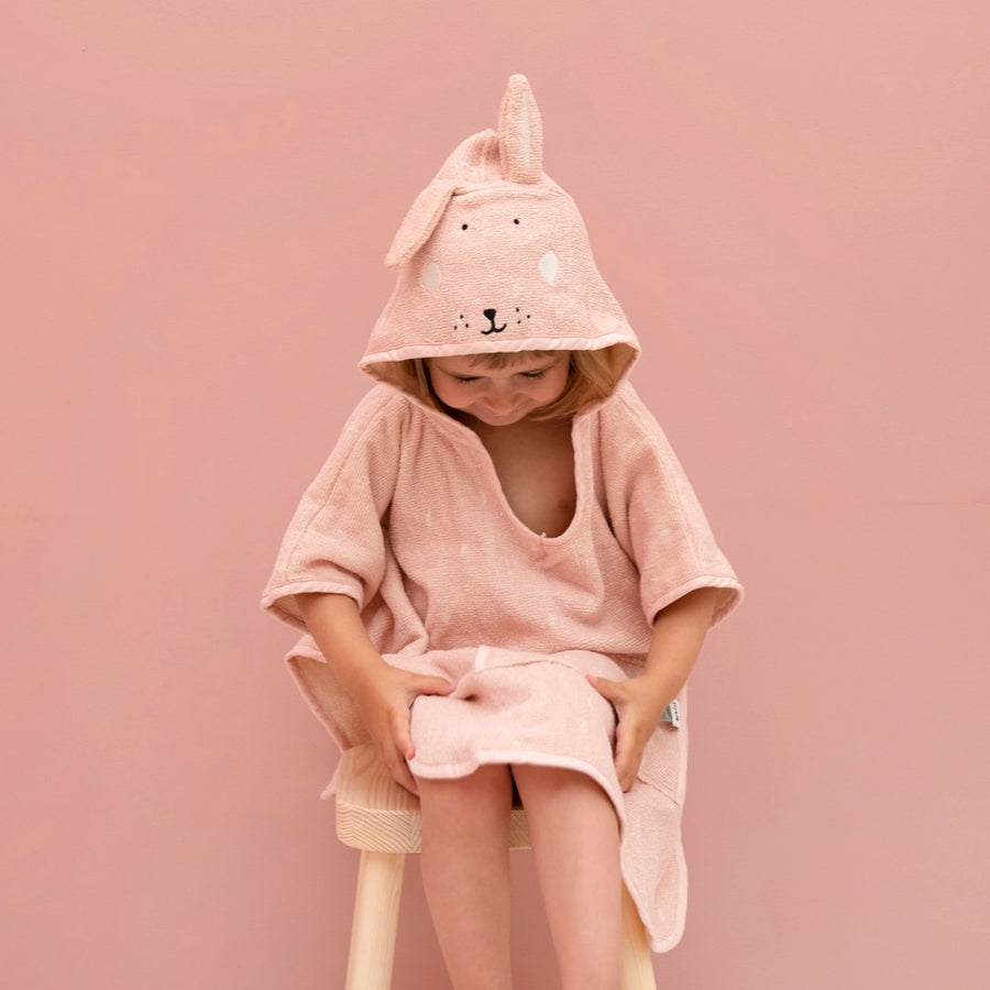 Organic Cotton Animal Hooded Poncho for Kids – Fun & Cozy by Trixie Baby at brixbailey.com