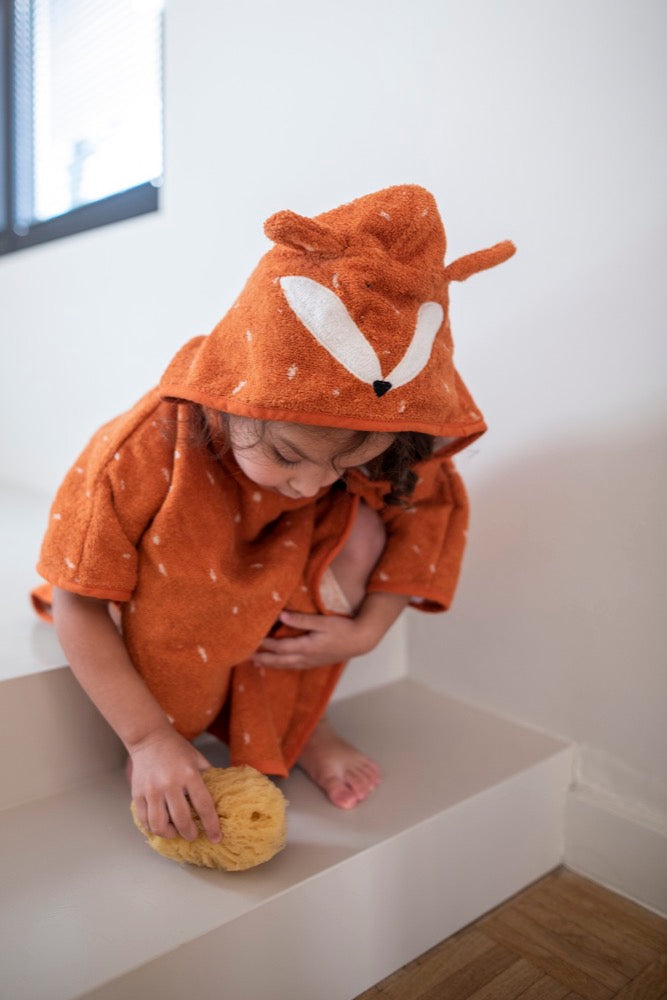 Organic Cotton Animal Hooded Poncho for Kids – Cozy & Fun by Trixie Baby at brixbailey.com