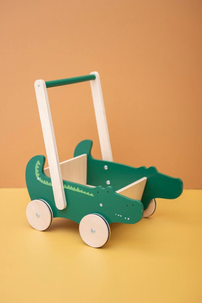 Crocodile Toy Stroller – Safe & Eco-Friendly Child's Adventure by Trixie Baby at brixbailey.com