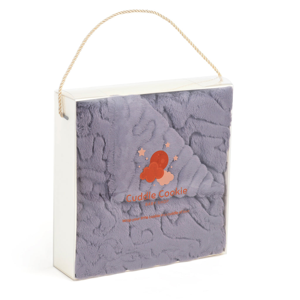 Ultra-Soft Solid Grey Fur Blanket