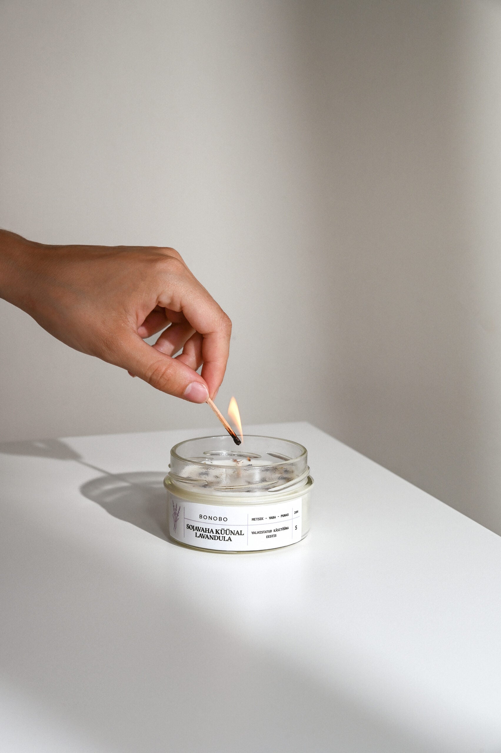 100% Natural Soy Wax Candle with Lavender Oil – Handmade in Estonia by BONOBO at www.brixbailey.com