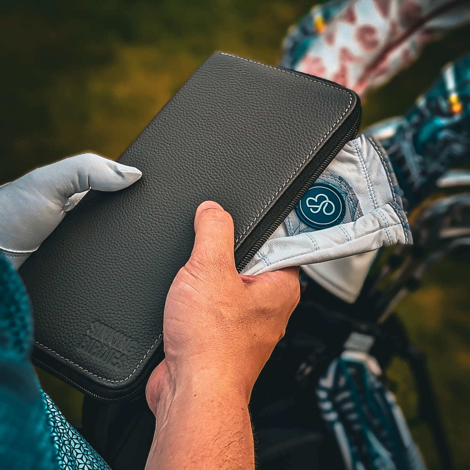 Premium Leather Golf Glove Case