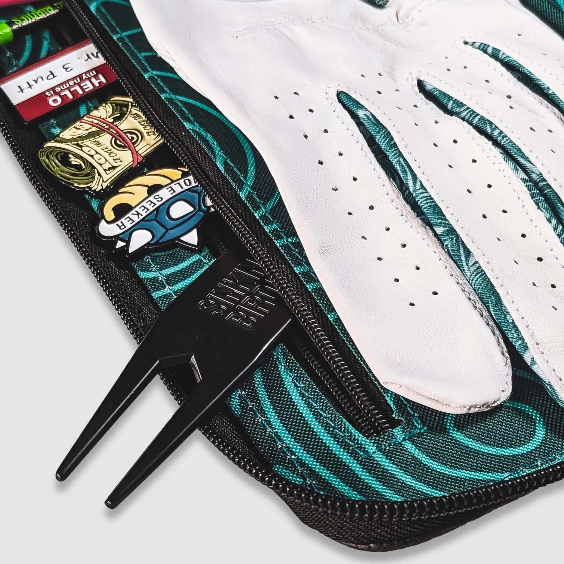 Premium Leather Golf Glove Case