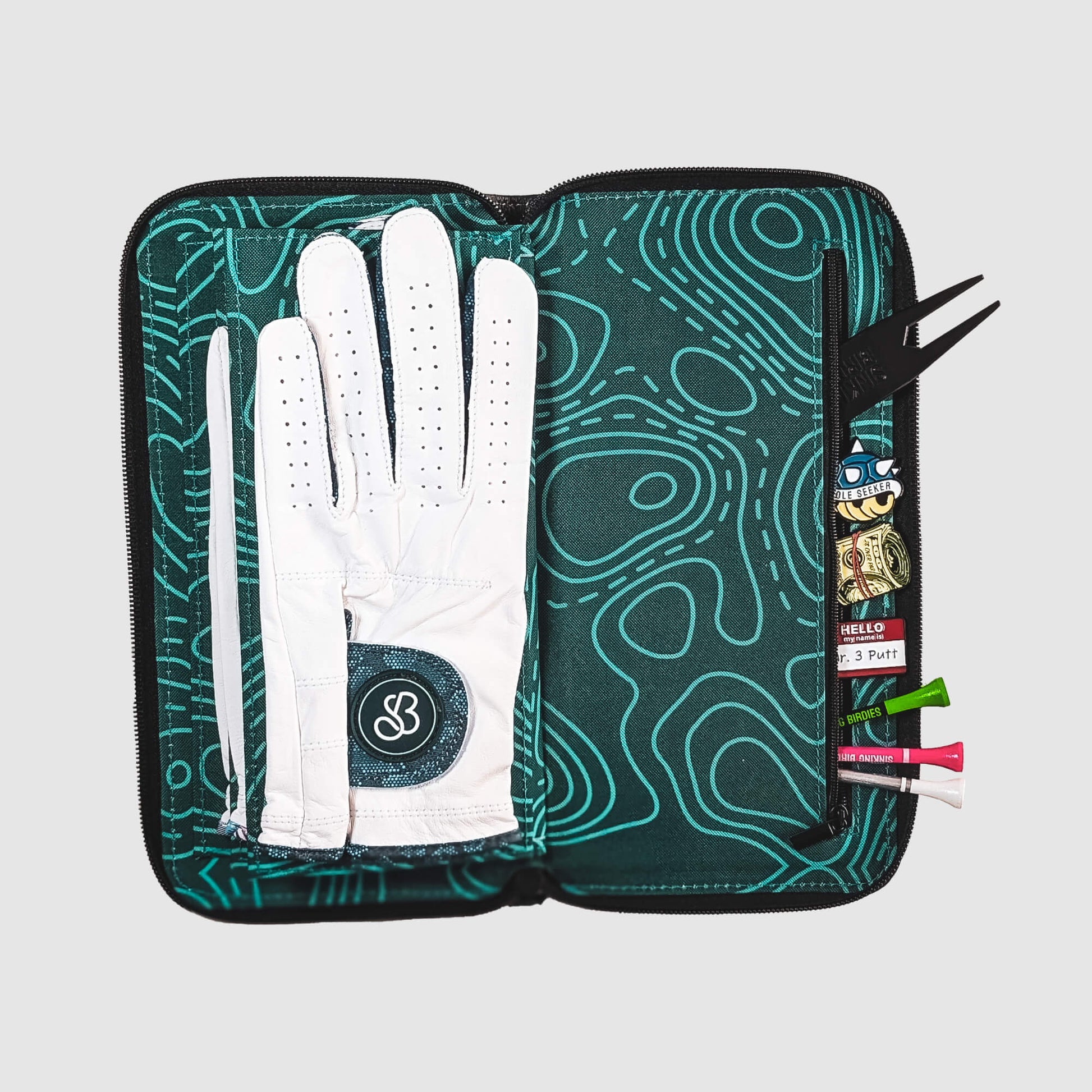 Premium Leather Golf Glove Case