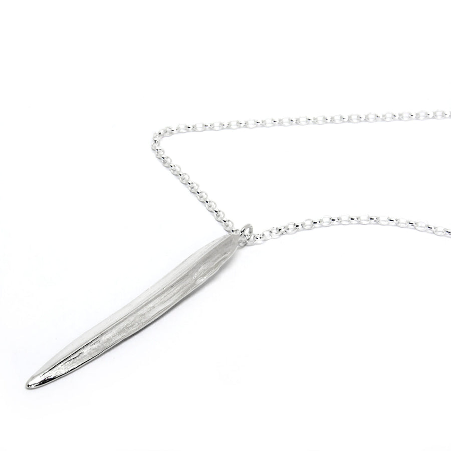 Agnes Veski SPRING Silver Leaf Necklace – Handcrafted & Elegant by Agnes Veski Jewellery at www.brixbailey.com