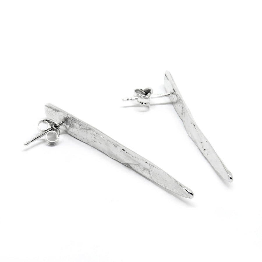 Spring Leaf Earrings – Handcrafted 925 Silver, Gift Ready by Agnes Veski Jewellery at www.brixbailey.com