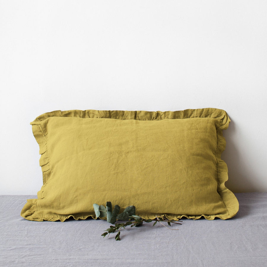 Romantic Frill Linen Pillowcase – Breathable & Handcrafted by Linen Tales at www.brixbailey.com