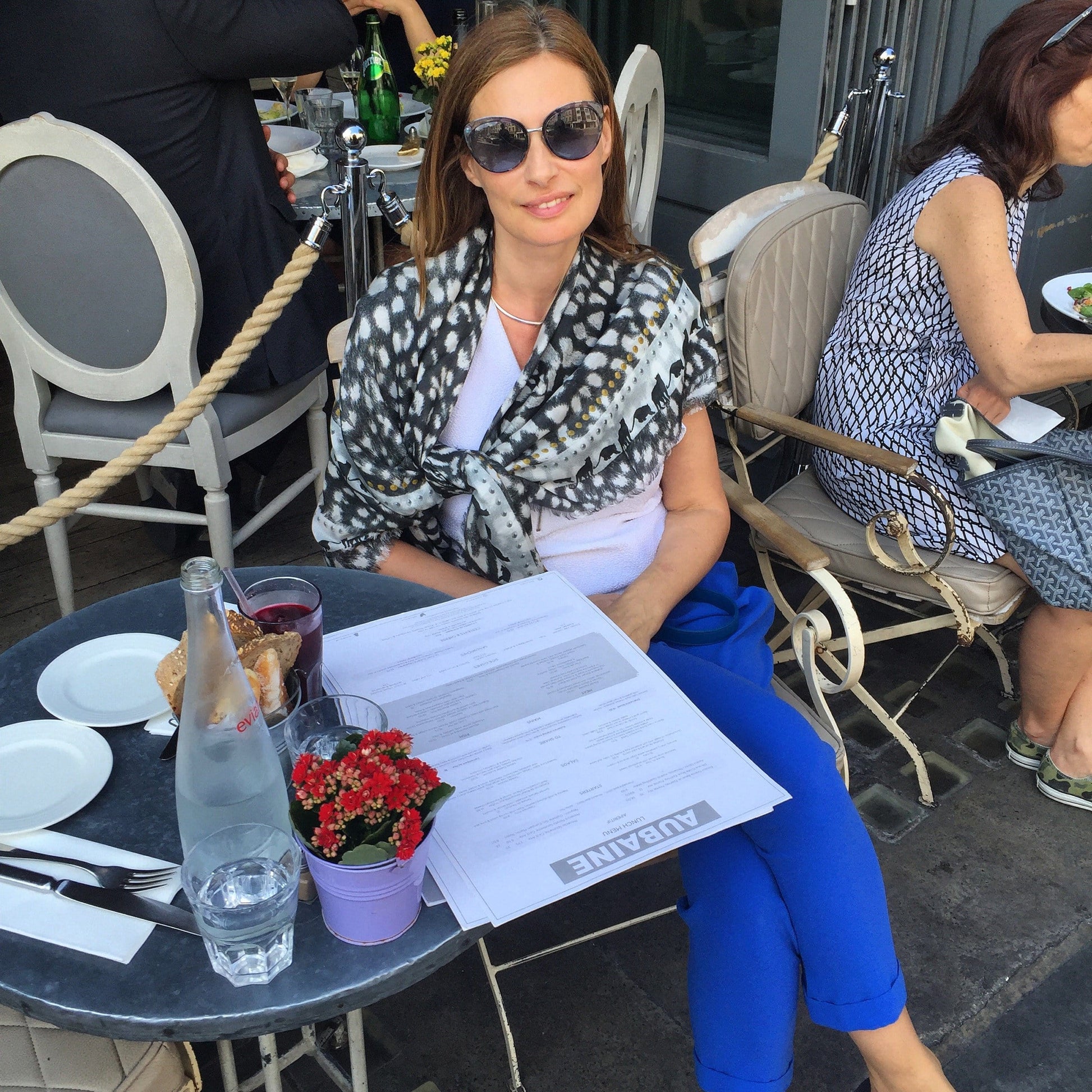 VASSILISA Scarf in Black and White: Leopard Print