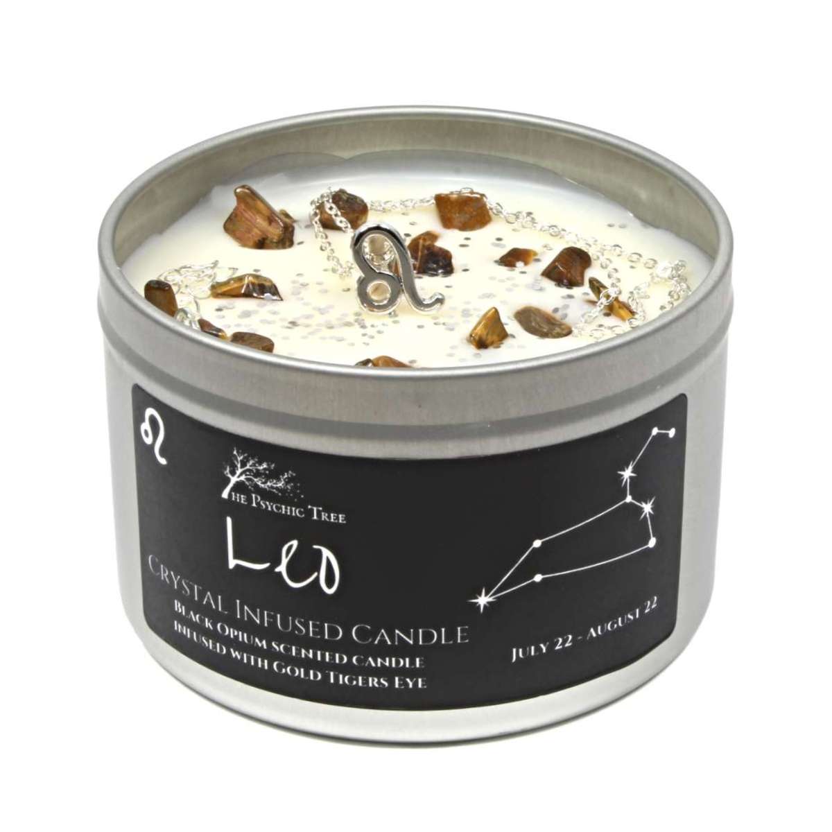 Leo Crystal and Jewellery Scented Zodiac Candle