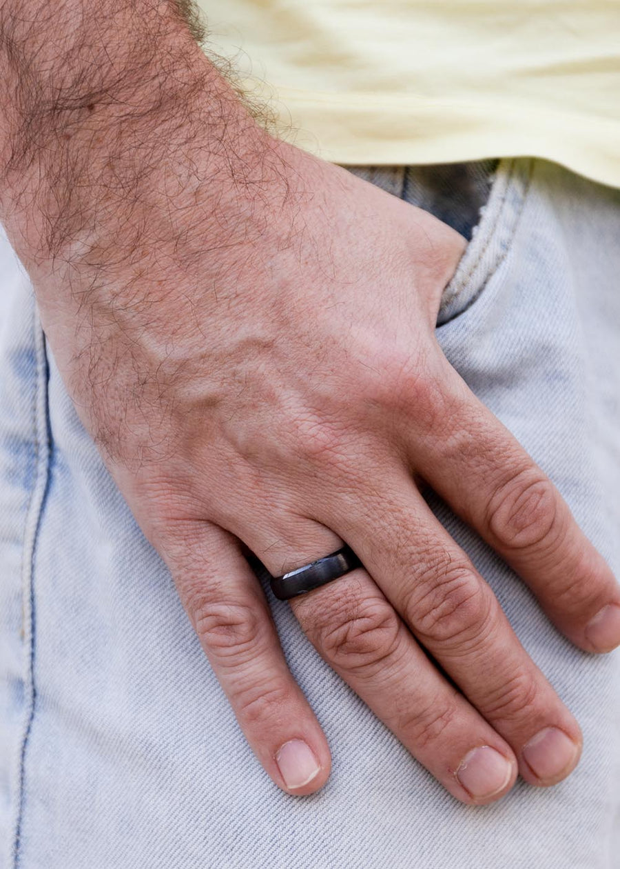 Liuwis Ceramic Men's Ring – Modern, Lightweight & Durable by Leomani at www.brixbailey.com