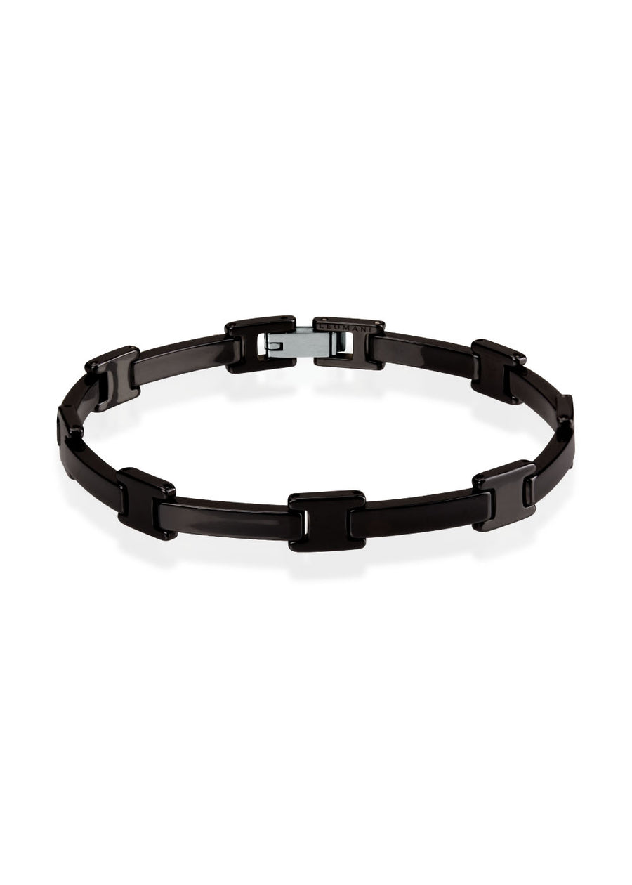 Black Ceramic Cody Bracelet for Men – Stylish & Adjustable by Leomani at www.brixbailey.com