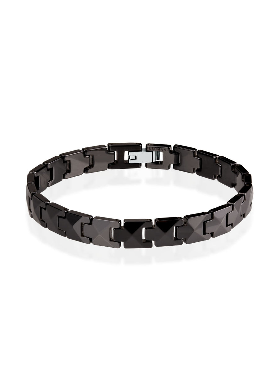 Genf Men’s Black Ceramic Bracelet – Classic & Stylish by Leomani at www.brixbailey.com