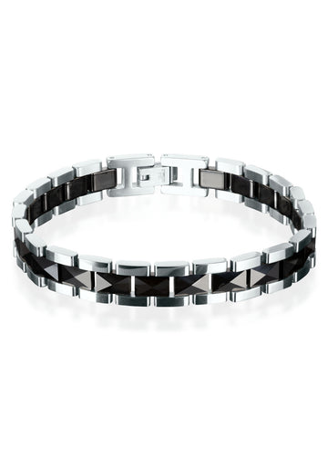 Classic Black Ceramic Griffin Bracelet – Stylish Men's Accessory by Leomani at www.brixbailey.com