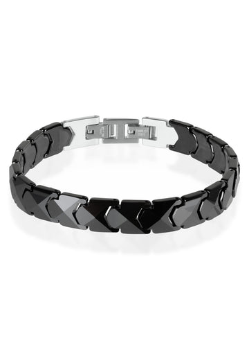 Leono Men's Black Ceramic Bracelet – Classic and Stylish by Leomani at www.brixbailey.com