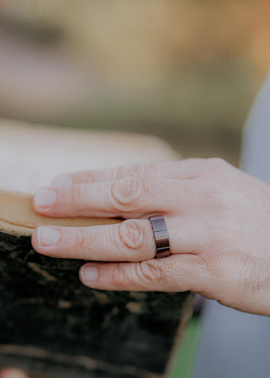 Leu Men's Ceramic Ring – Modern, Elegant & Durable by Leomani at www.brixbailey.com