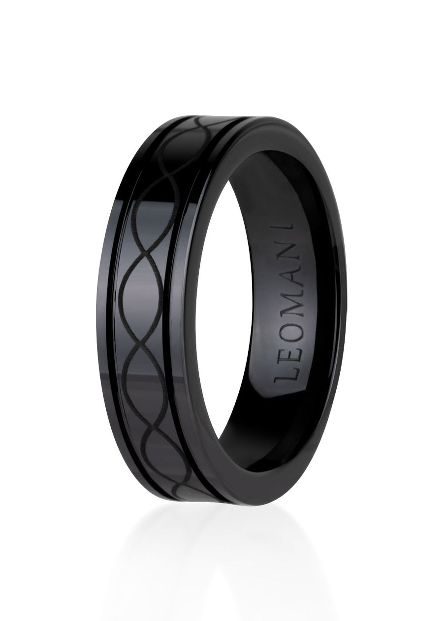 Arye Men's Ceramic Ring – Modern, Durable & Lightweight by Leomani at www.brixbailey.com