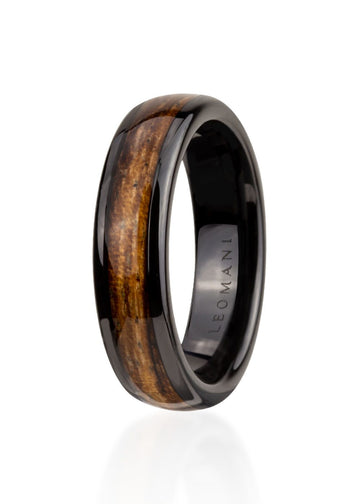 Kahoy Men’s Ceramic & Veneer Ring – Modern Elegance & Durability by Leomani at www.brixbailey.com