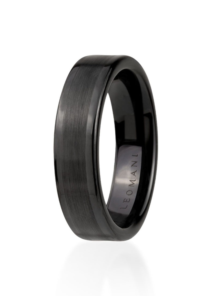 High-Quality Black Ceramic Ring – Classic 6mm Design by Leomani at www.brixbailey.com