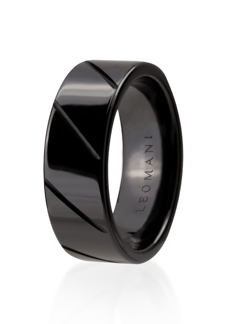 Lewis Ceramic Men’s Ring – Modern, Durable & Stylish by Leomani at www.brixbailey.com