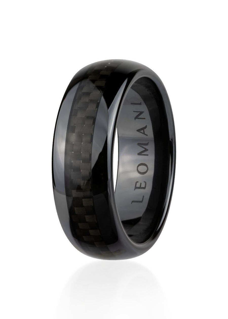 Sheris Men's Ceramic Ring – Modern, Durable & Stylish by Leomani at www.brixbailey.com