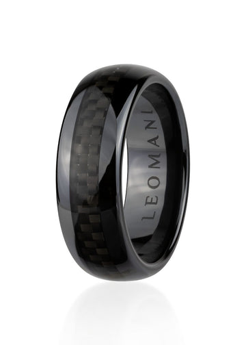 Matte Ceramic Men's Ring – Modern, Lightweight & Durable by Leomani at www.brixbailey.com