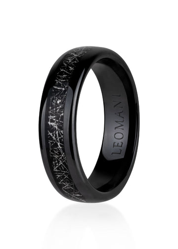 Shizi Men's Ceramic Ring – Modern, Lightweight & Durable by Leomani at www.brixbailey.com