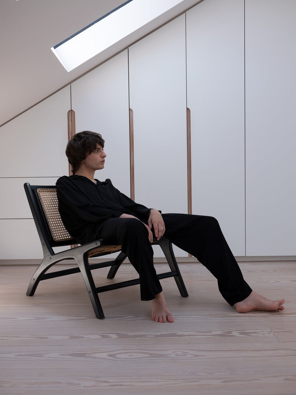 Sky Unisex Long Sleeve Shirt in Vegan Silk