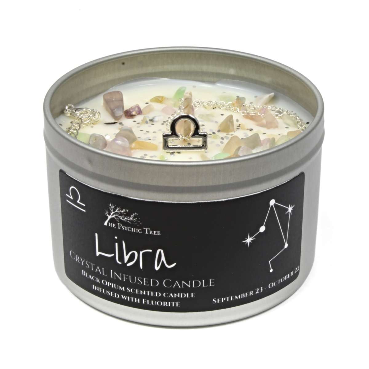 Libra Crystal and Jewellery Scented Zodiac Candle