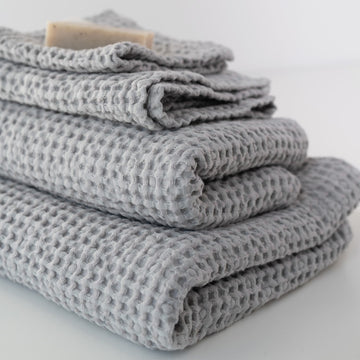 Luxurious Honeycomb Waffle Bath Towel – Spa-like & Quick Dry by Linen Tales at www.brixbailey.com