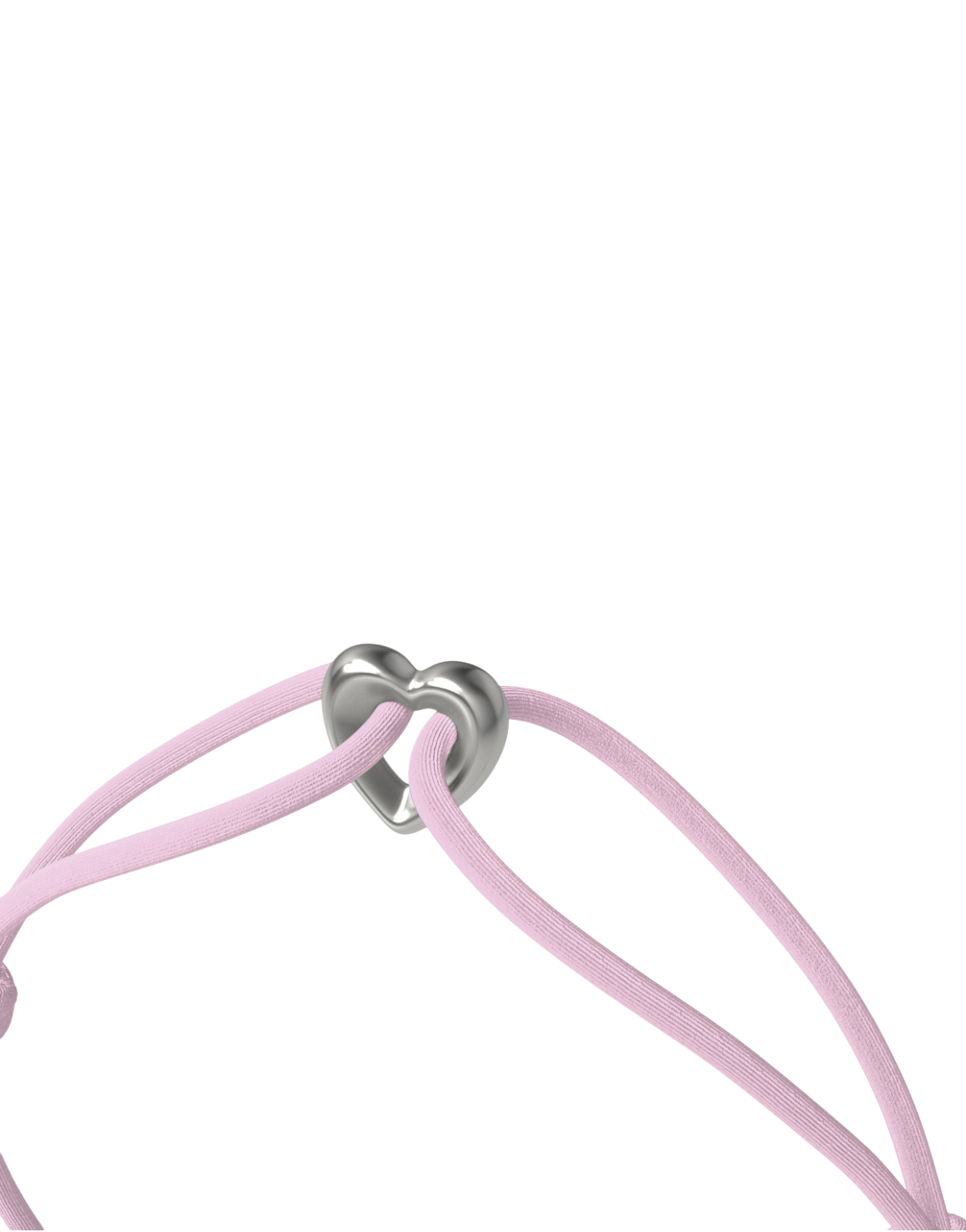 Silver Heart Cord Bracelet