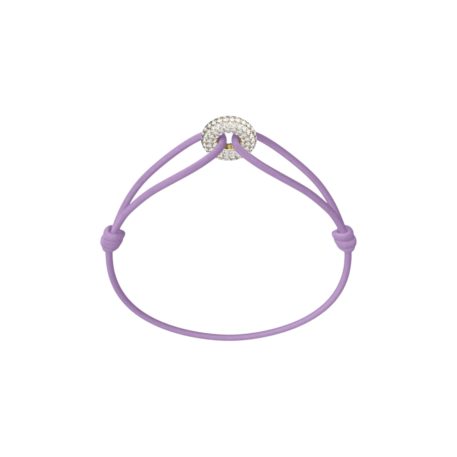 Mini Golden Soho Pave Cord Bracelet