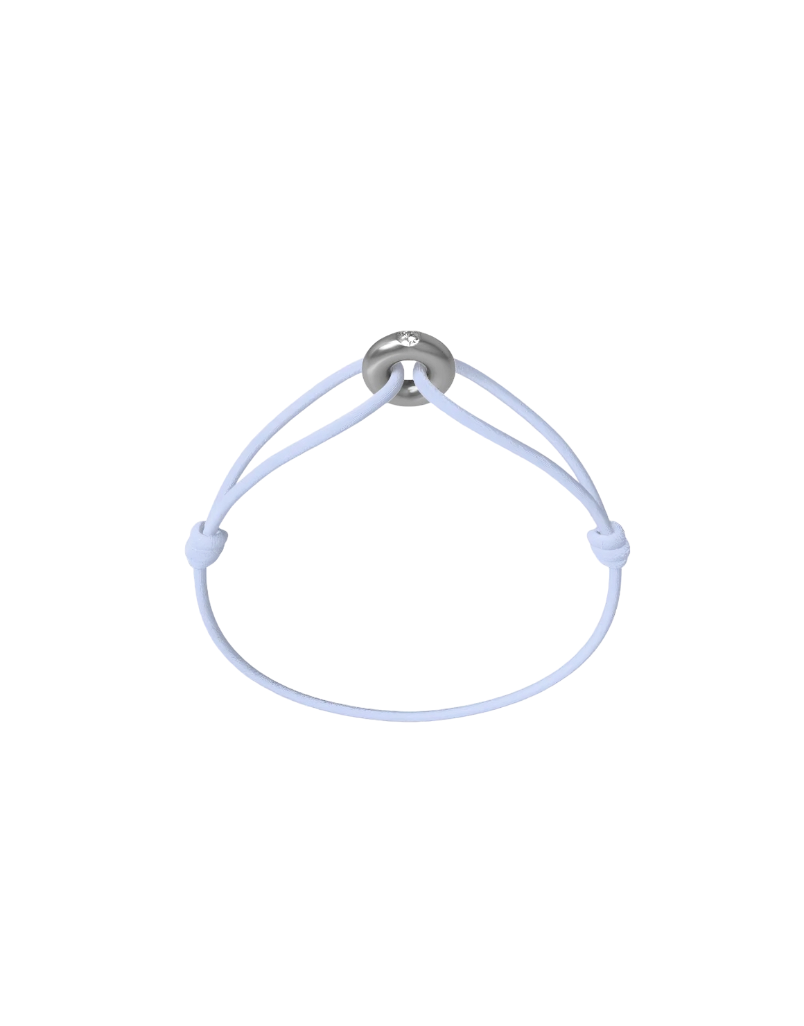 Mini Silver Soho Diamond Cord Bracelet